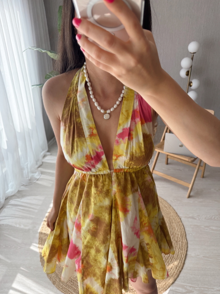Zara batik desen elbise
