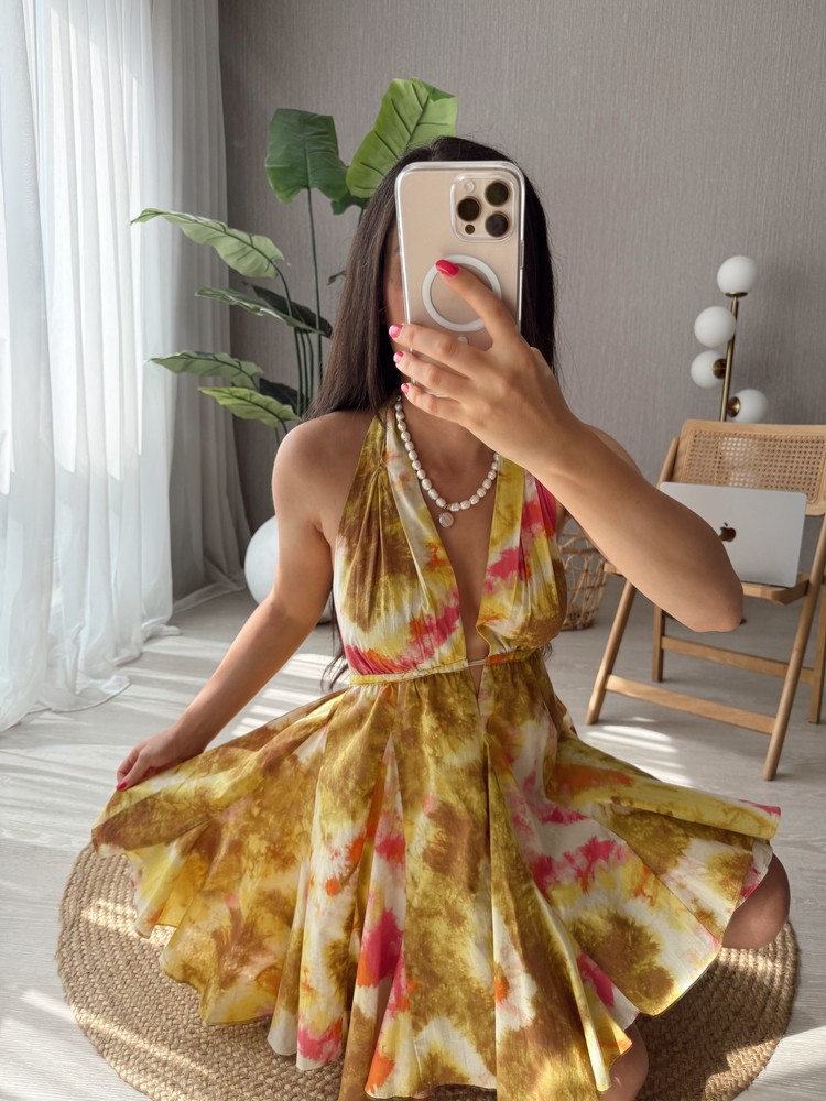 Zara batik desen elbise