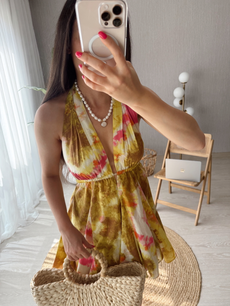 Zara batik desen elbise