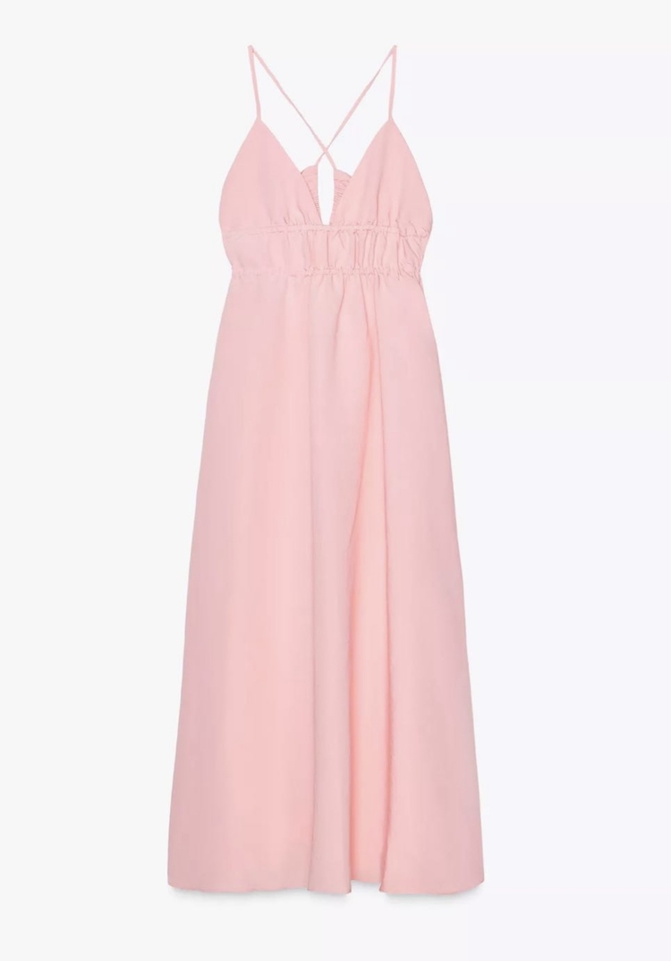 Zara sırtı dekolte elbise