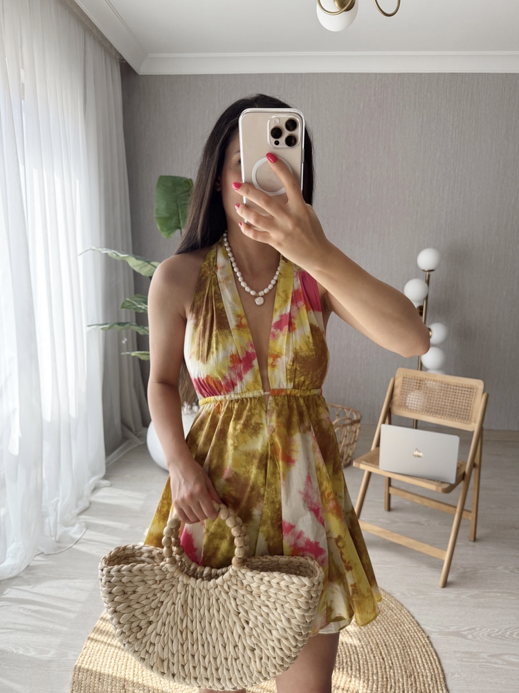 Zara batik desen elbise