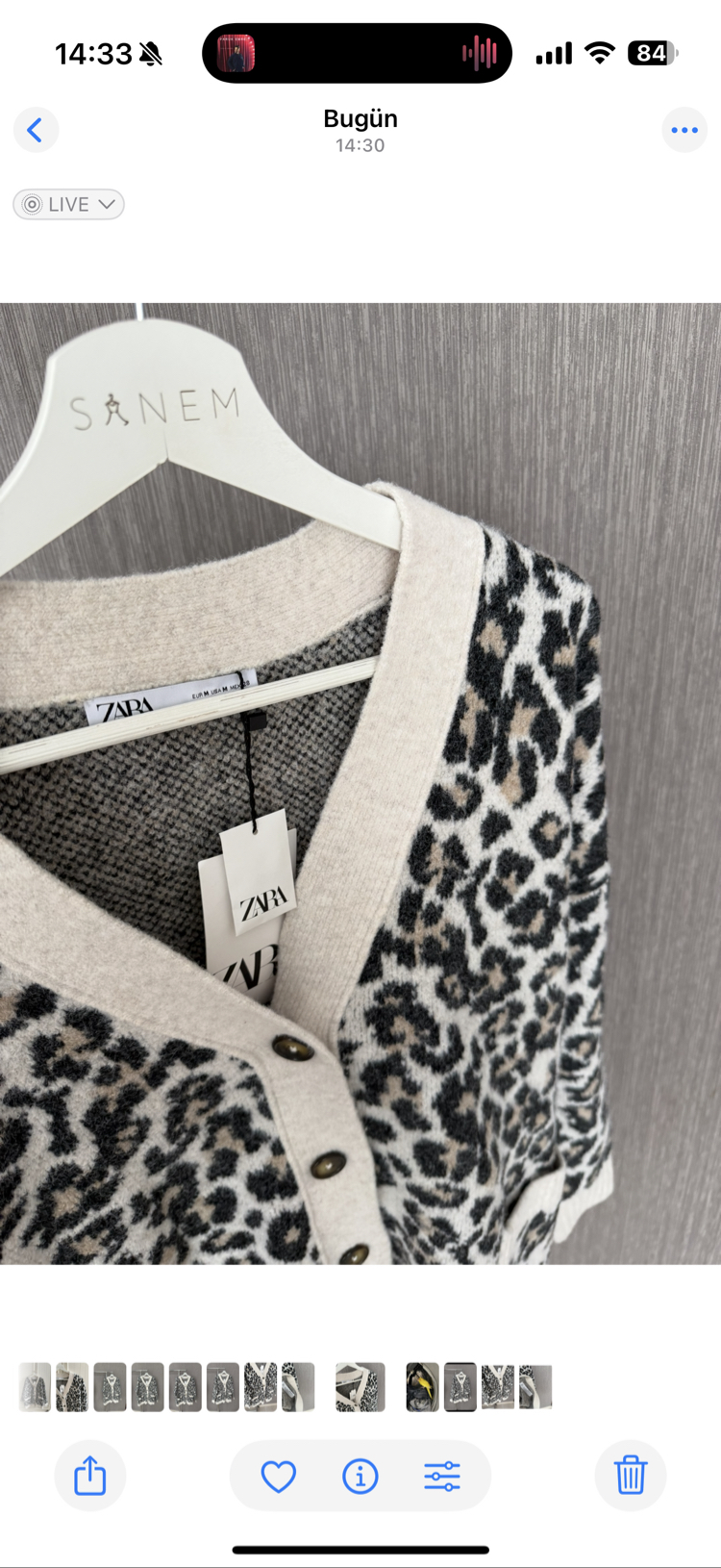 Zara jakarlı oversıze hırka