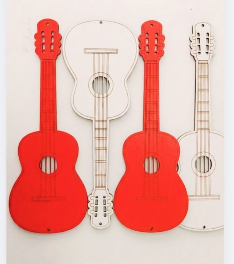 Gitar figürü gösteri ve etkinlikler için