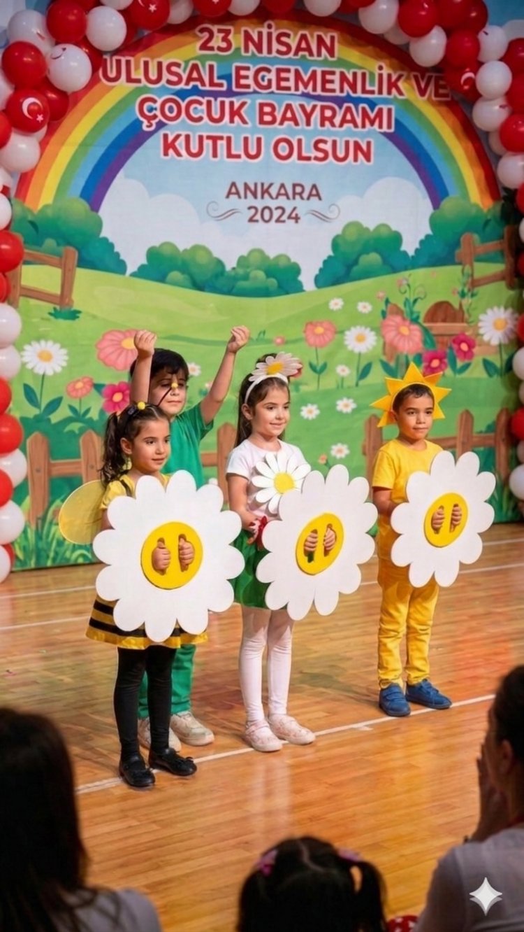 Papatya figürü gösteri plakası 