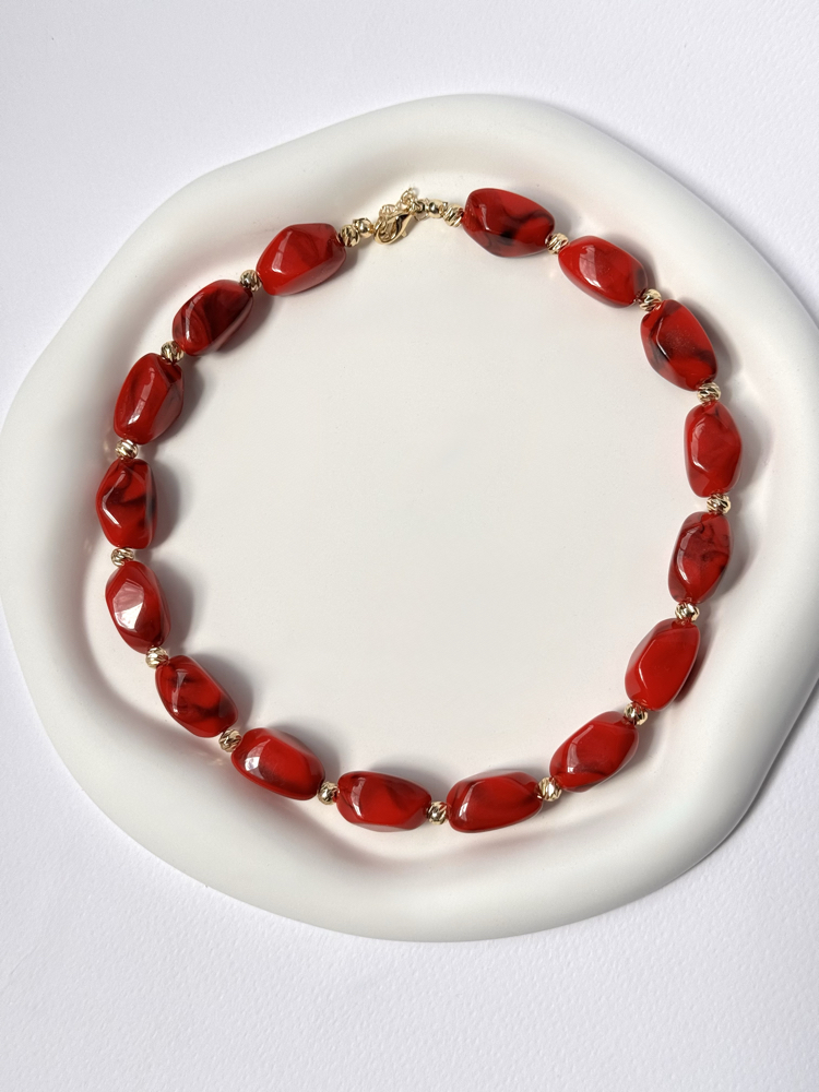 Icy | Coral | Taş Görünümlü Kolye