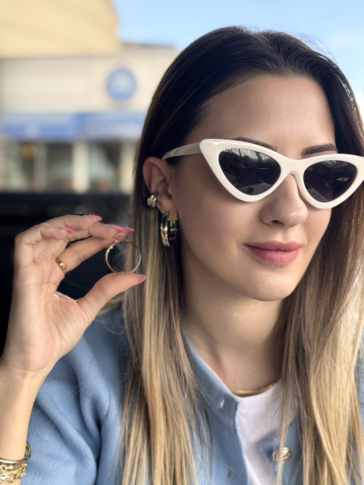 Basic Bombeli Halka Küpe | Medium | VIP Seri | 3 cm 