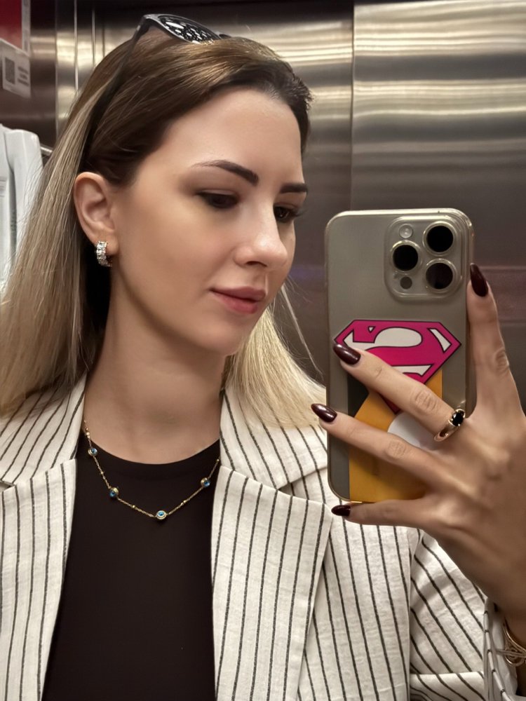 Gold Nazar Boncuklu Kolye