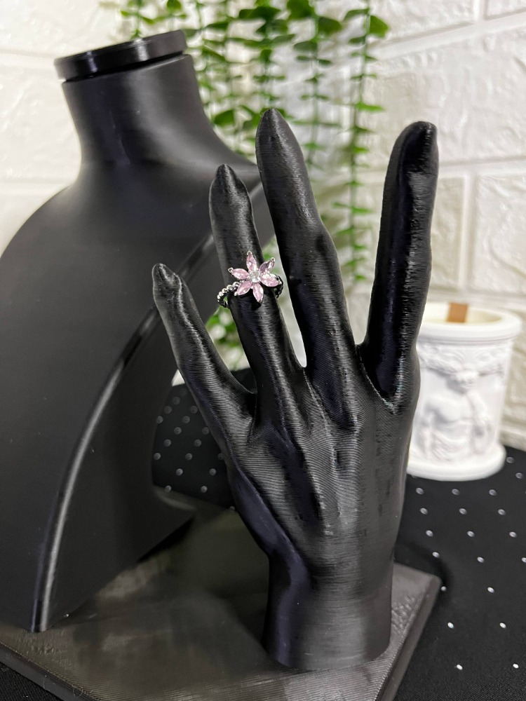Lotus Modelli Ayarlanabilir Çelik Yüzük