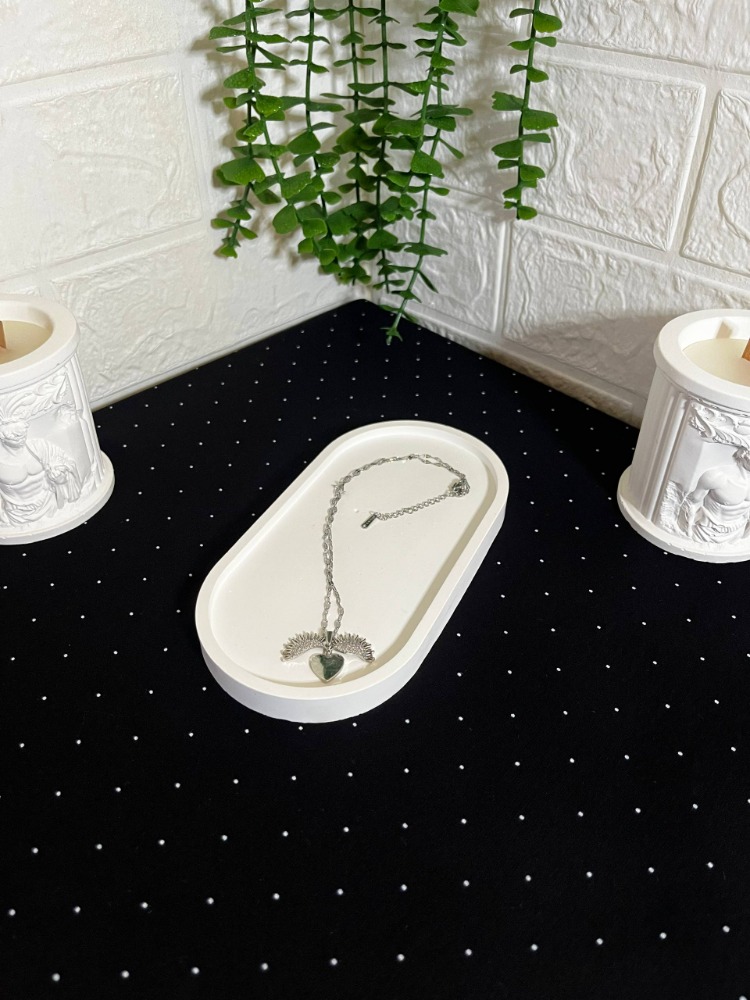 Güneş ve Kalp Figürlü Çelik Kolye Silver