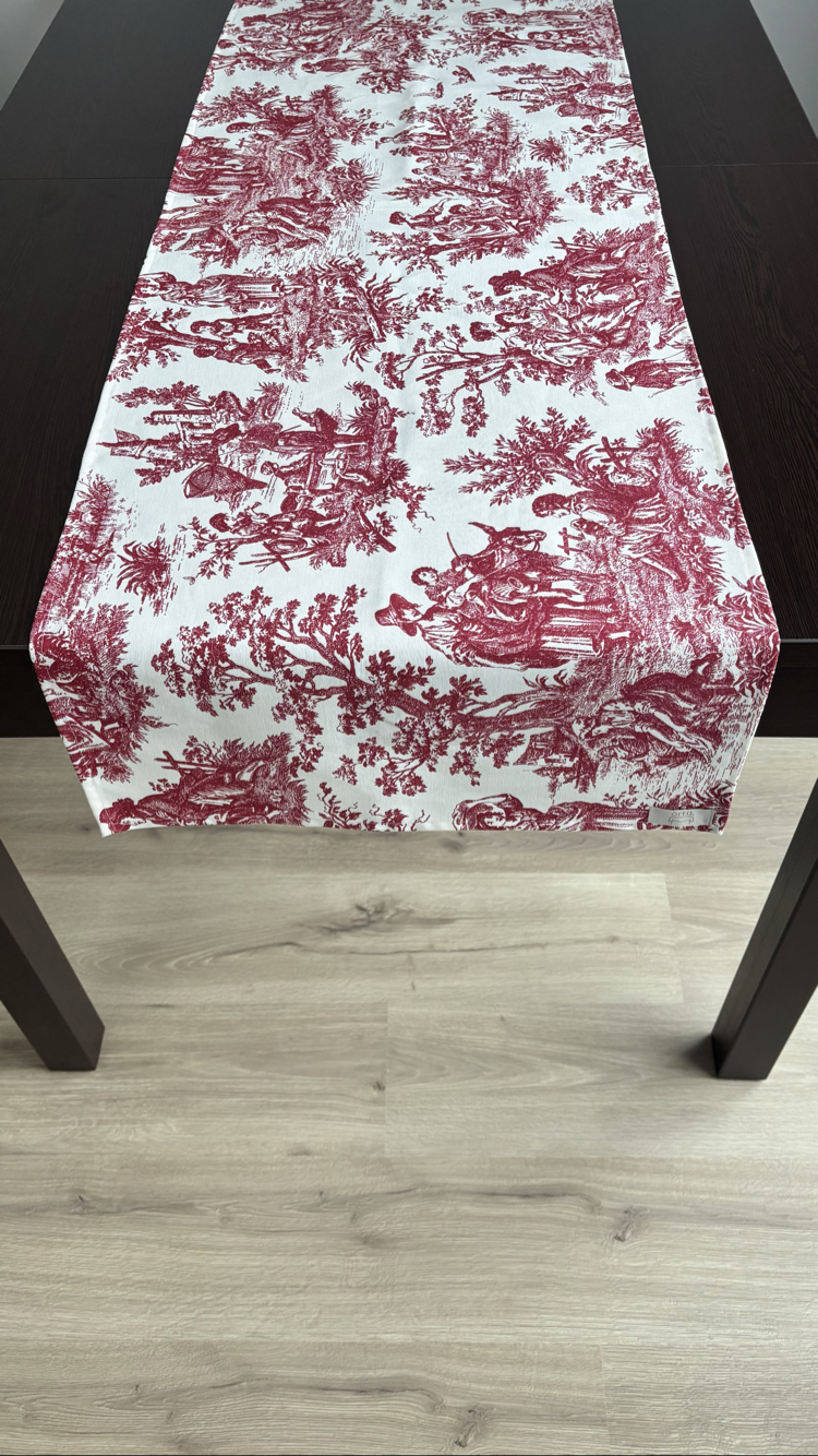 Toile Nature - Kırmızı Runner