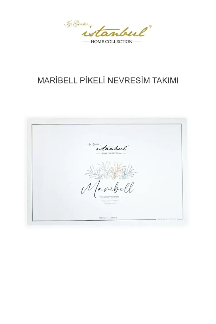 Maribell Çift Kişilik Pikeli Nevresim Takımı Mürdüm