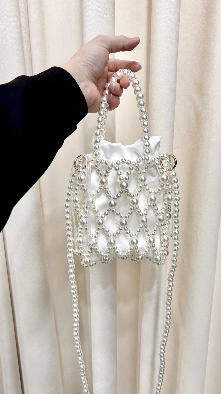 Küçük Boy Zara Model İnci Kese Çanta