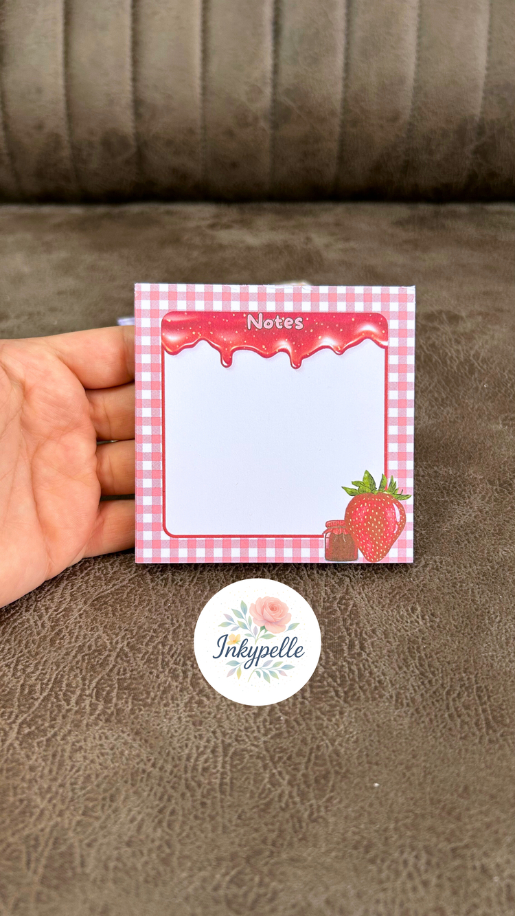 Çilek Reçeli Temalı Memopad