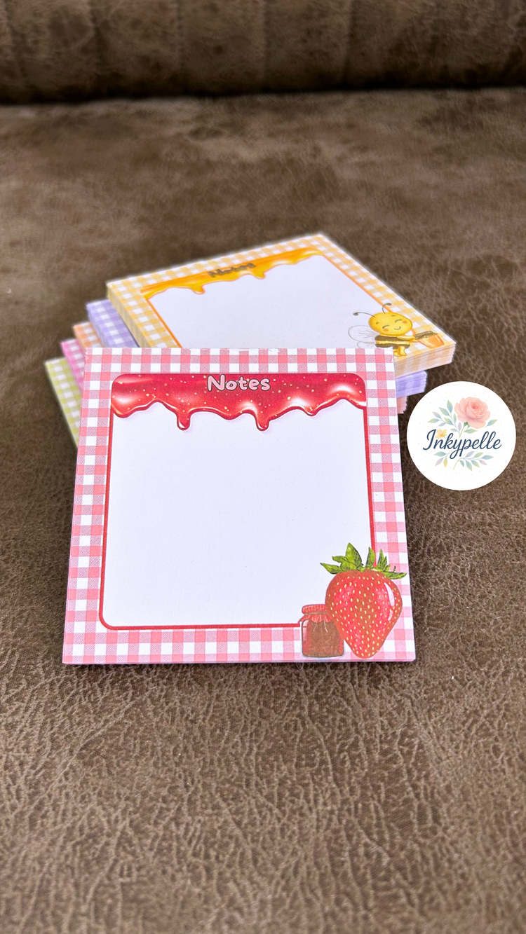 Çilek Reçeli Temalı Memopad