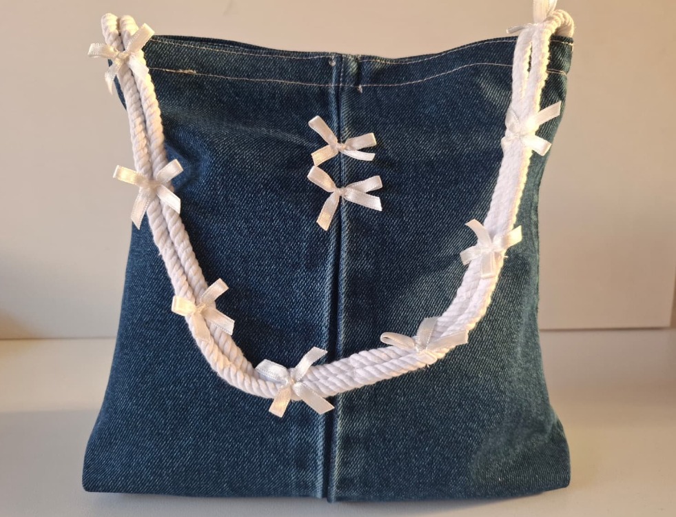  DENY Denim Fiyonklu Pinterest Omuz Çantası TB042