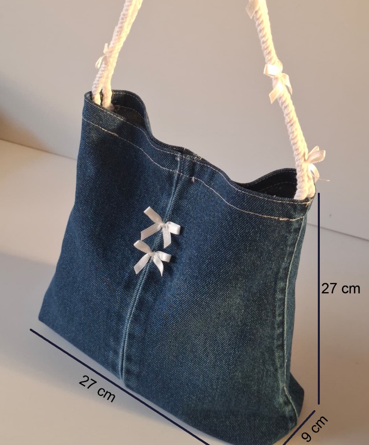  DENY Denim Fiyonklu Pinterest Omuz Çantası TB042