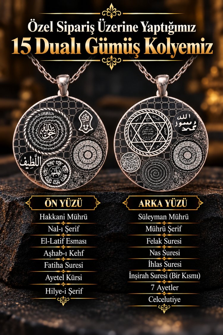 Gümüş Kolye 15 Dualı (Özel Sipariş)