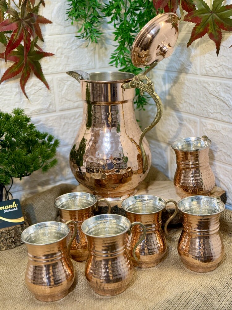 2 Litrelik Kapaklı Sürahi Ve Bardak Takımı