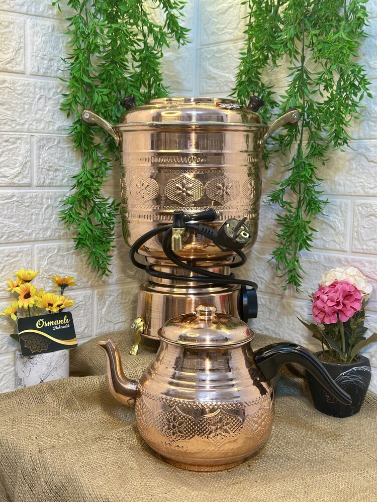 Bakır 5 Litrelik Elektrikli Semaver 