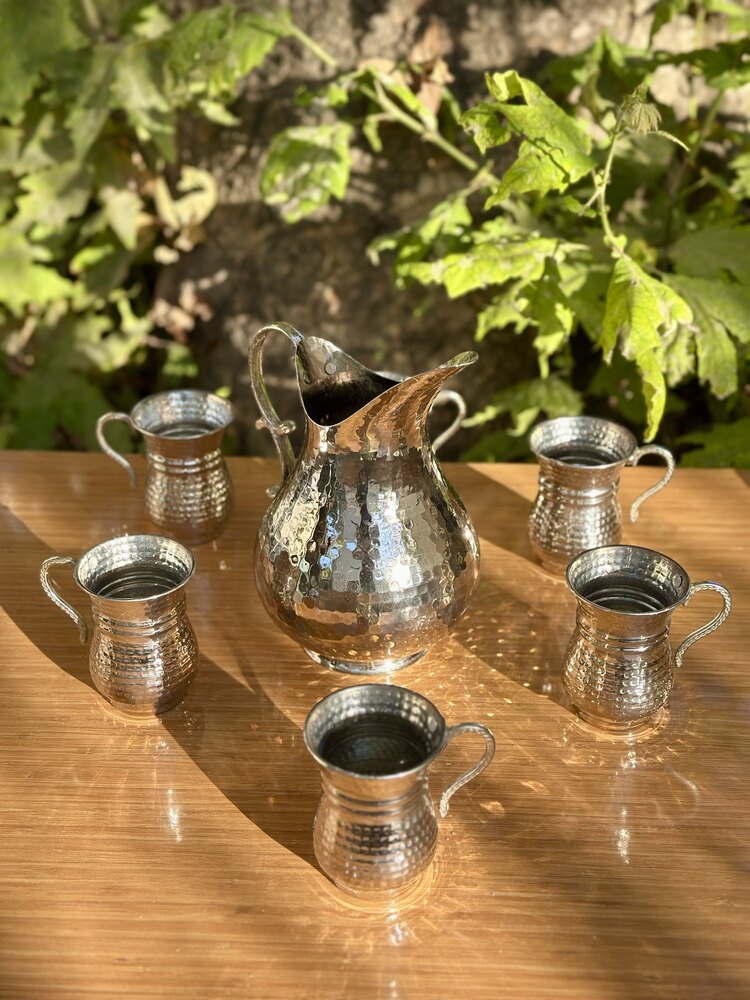 Bakır Sürahi Seti 
