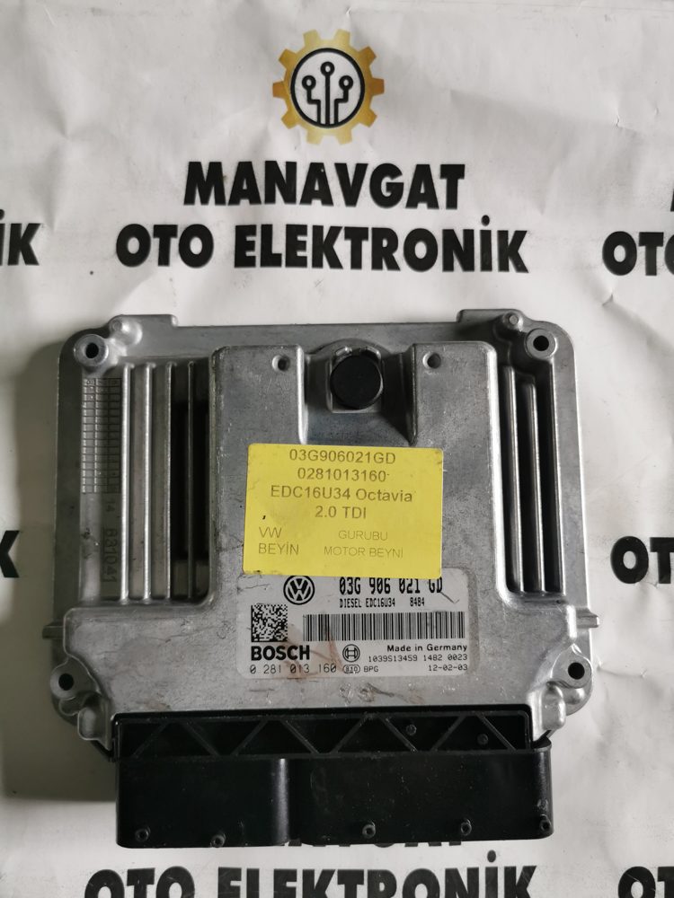 BOSCH EDC16U34 MOTOR BEYNİ ECU 0281013160 03G906021GD SKODA OCTAVIA 2.0 TDI