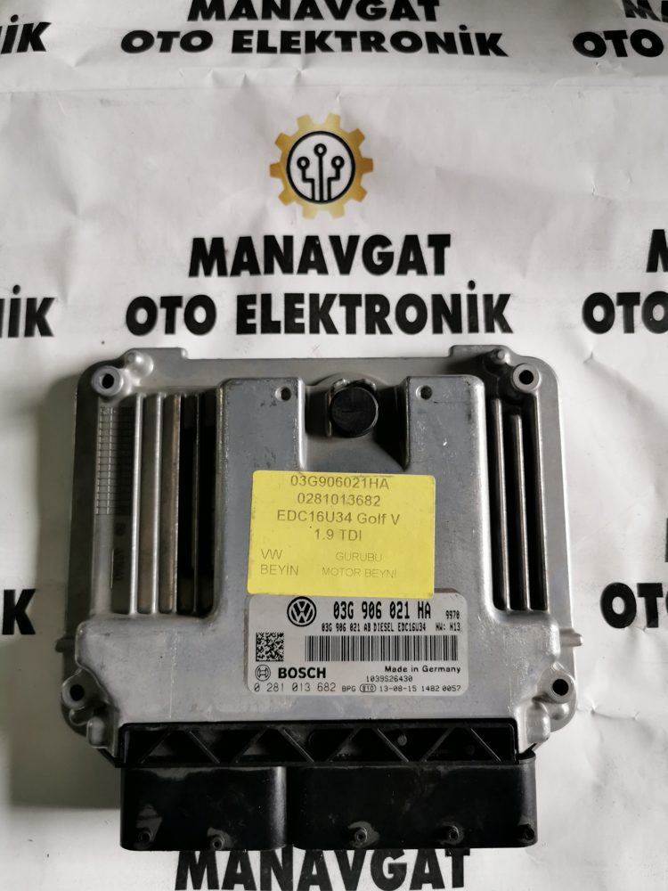 BOSCH EDC16U34 MOTOR BEYNİ ECU 0281013682 03G906021HA VW GOLF V 1.9 TDI