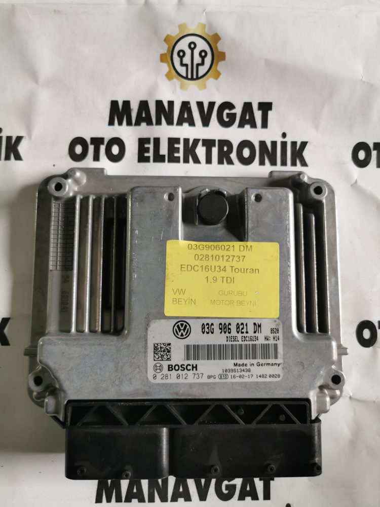 BOSCH EDC16U34 MOTOR BEYNİ ECU 0281012737 03G906021DM VW TOURAN 1.9 TDI
