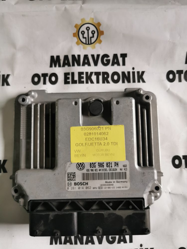 BOSCH EDC16U34 MOTOR BEYNİ ECU 0281014062 03G906021PN VW GOLF JETTA 2.0 TDI