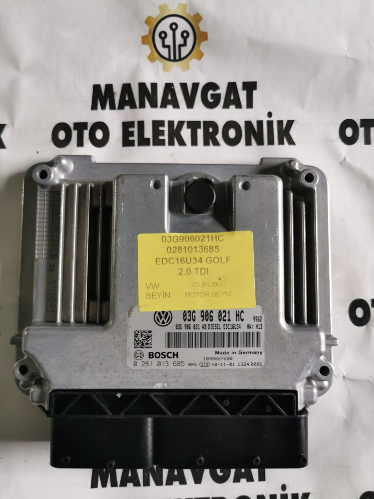 BOSCH EDC16U34 MOTOR BEYNİ ECU 0281013685 03G906021HC VW GOLF 2.0 TDI