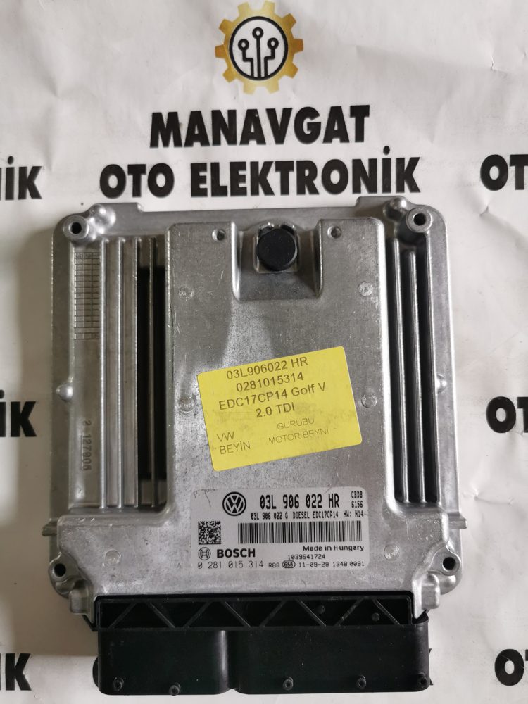 BOSCH EDC17CP14 MOTOR BEYNİ ECU 0281015314 03L906022HR VW GOLF V 2.0 TDI