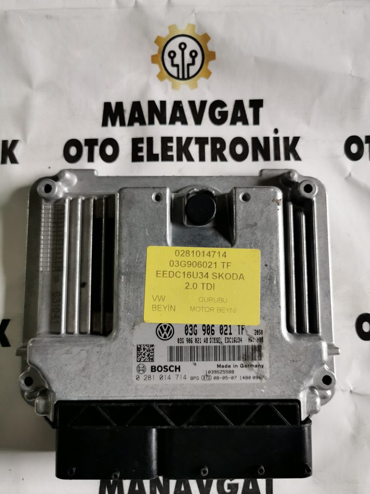 BOSCH EDC16U34 MOTOR BEYNİ ECU 0281014714 03G906021TF SKODA 2.0 TDI
