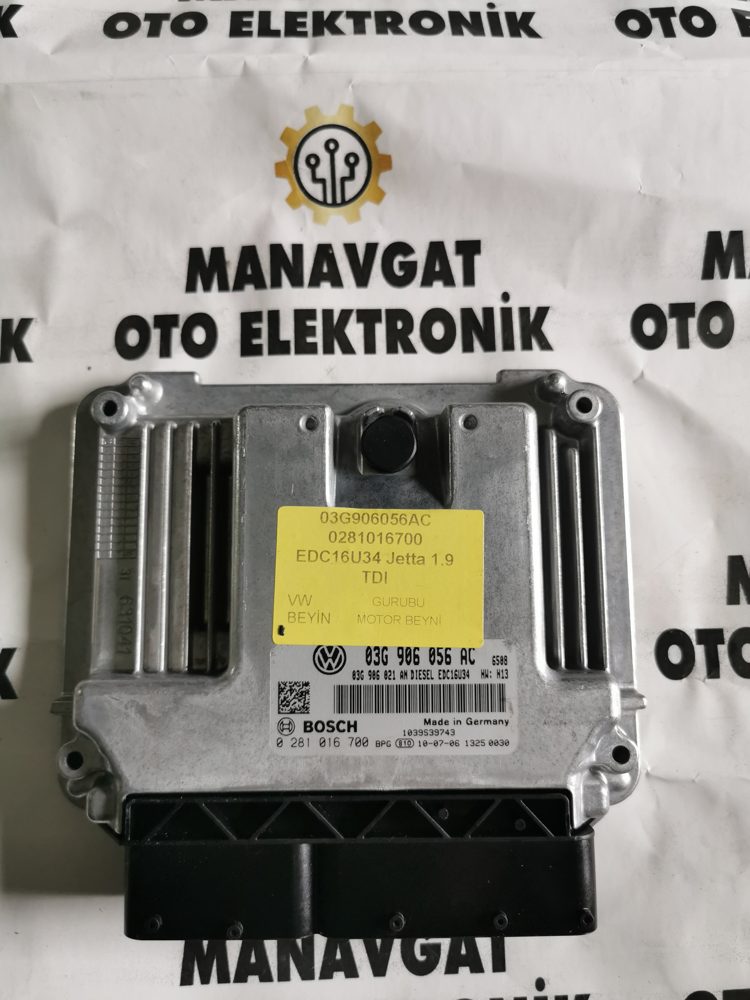 BOSCH EDC16U34 MOTOR BEYNİ ECU 0281016700 03G906056AC VW JETTA 1.9 TDI