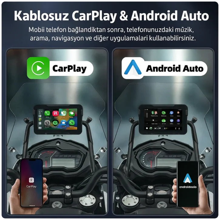5 İnç Kablosuz Kamerasız CarPlay & Android Auto Multimedya Ekranı