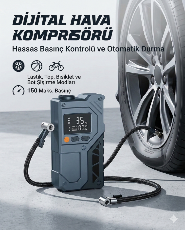 Castu Cs64Plus Max Jump Starter Akü Takviye, Powerbank, Hava Kompresörü ve Fener