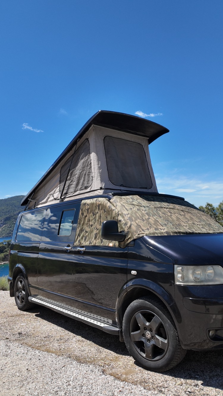 Volkswagen T5-T6 Oto Cam Güneşliği Premium Isı Yalıtımlı Askeri Kamuflaj