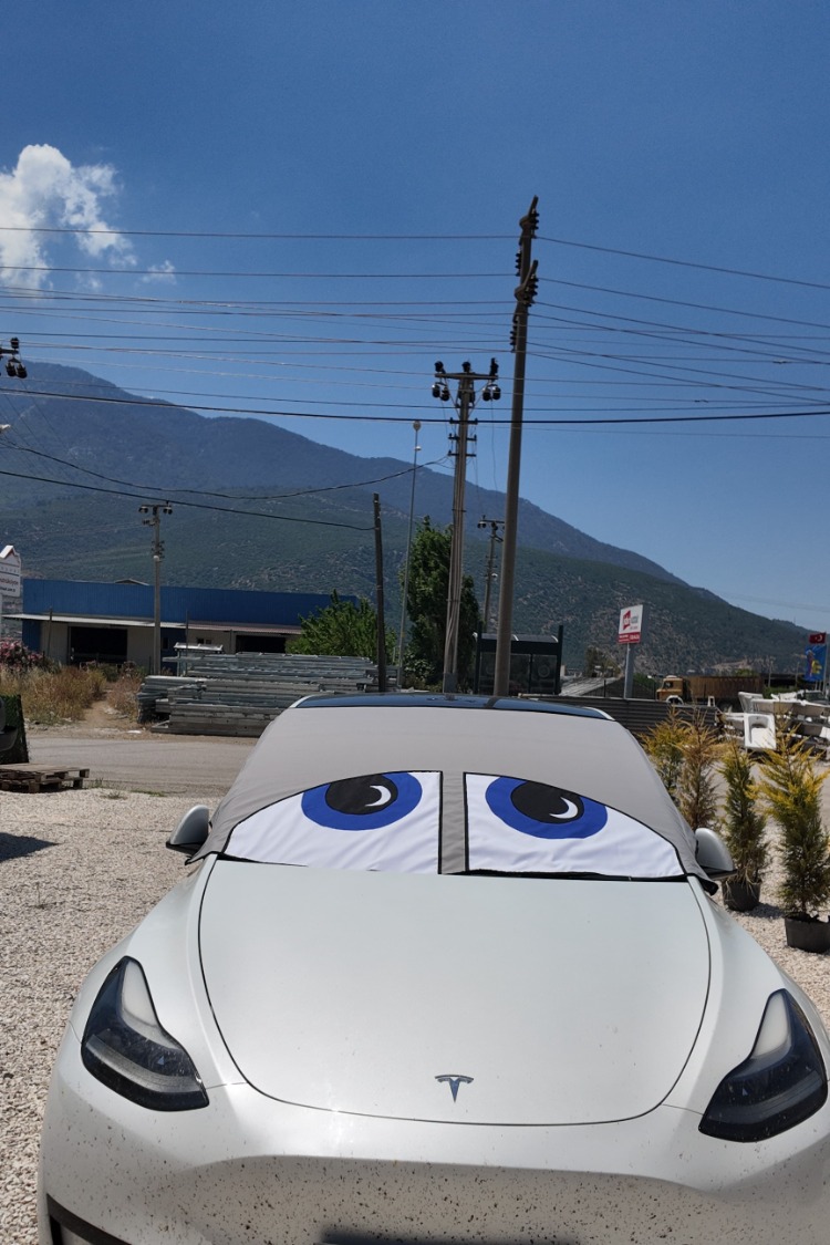 Tesla model Y Oto Cam Güneşliği Premium Isı Yalıtımlı ve %100 Karartmalı 