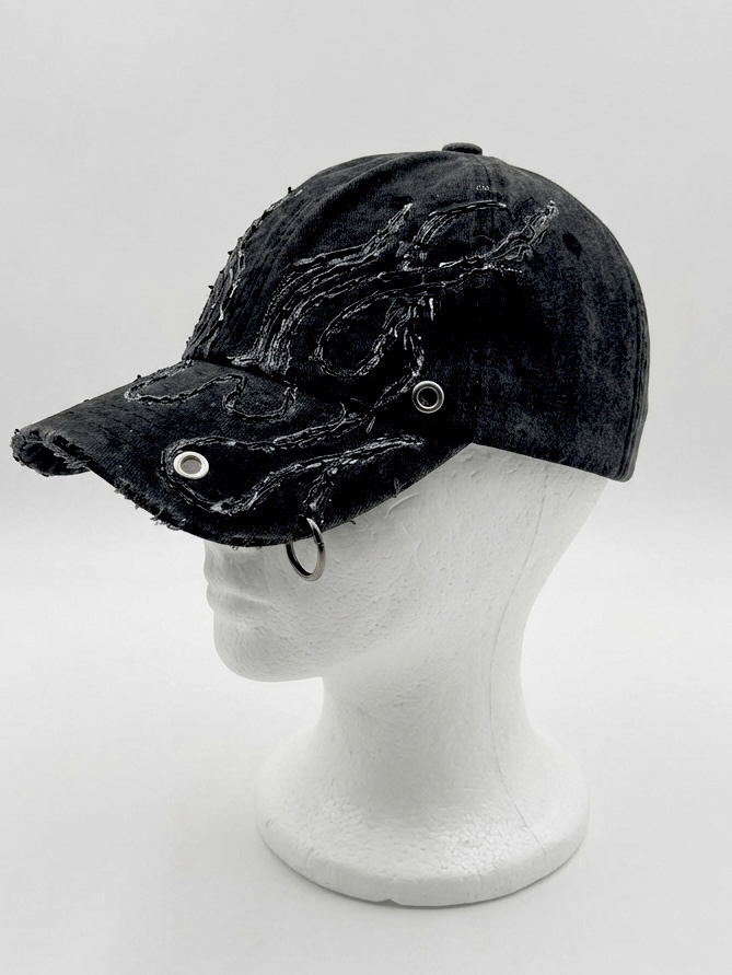 Custom Black Flame Cap