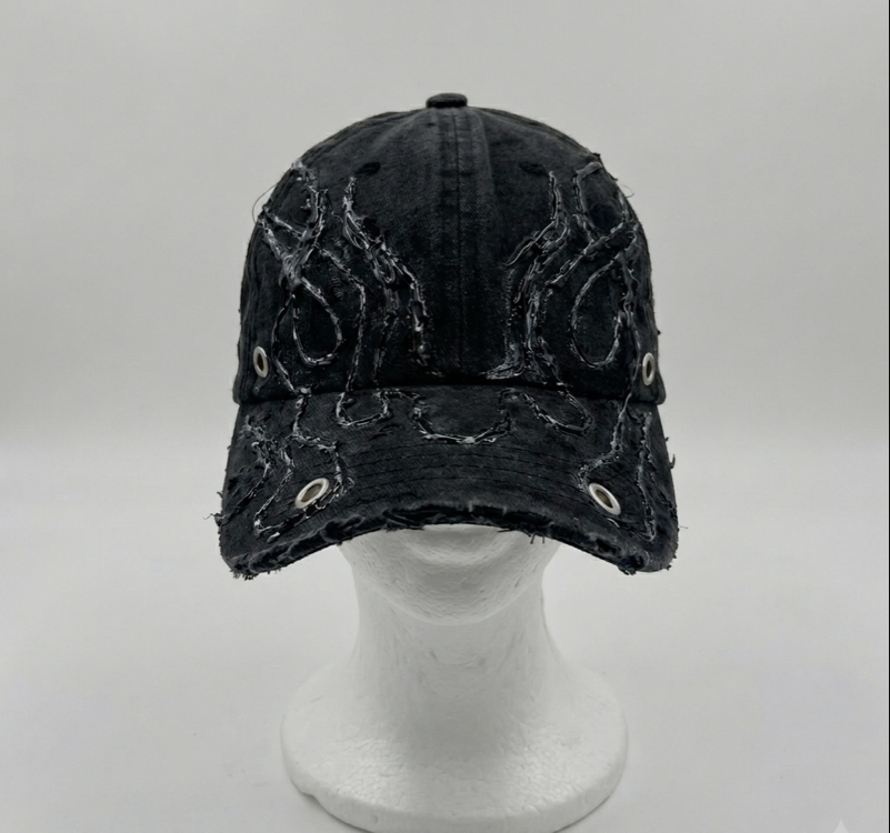 Custom Black Flame Cap