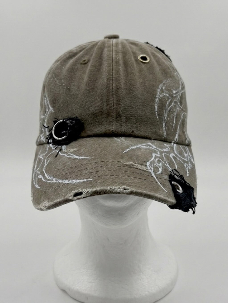 Custom Beige Tribal Cap 