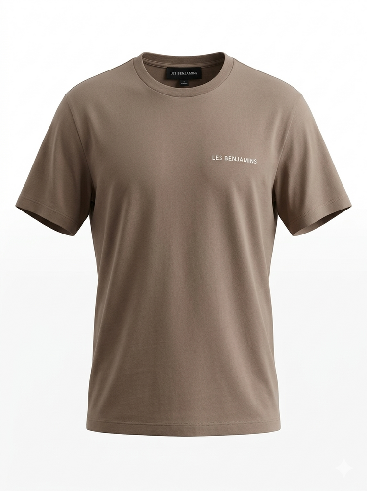L. Benjamins Basic  T-Shirt - Kahverengi