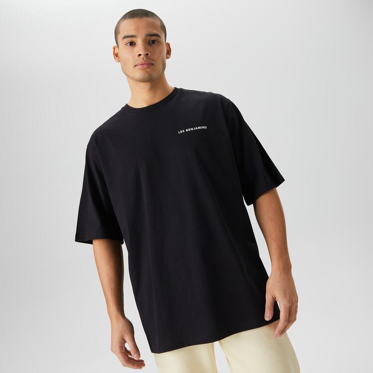 L. Benjamins Basic T-Shirt - Siyah-Beyaz