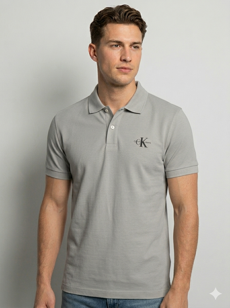 CK Mini Mono Logo Polo T-Shirt - Taş