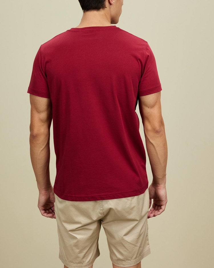 Gant 2024 Nakış Logo T-Shirt - Kırmızı