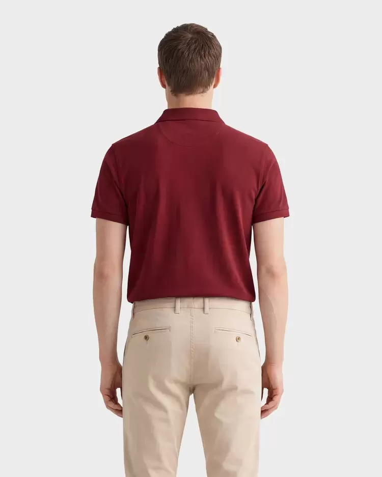 New Gant Polo T-Shirt - Bordo
