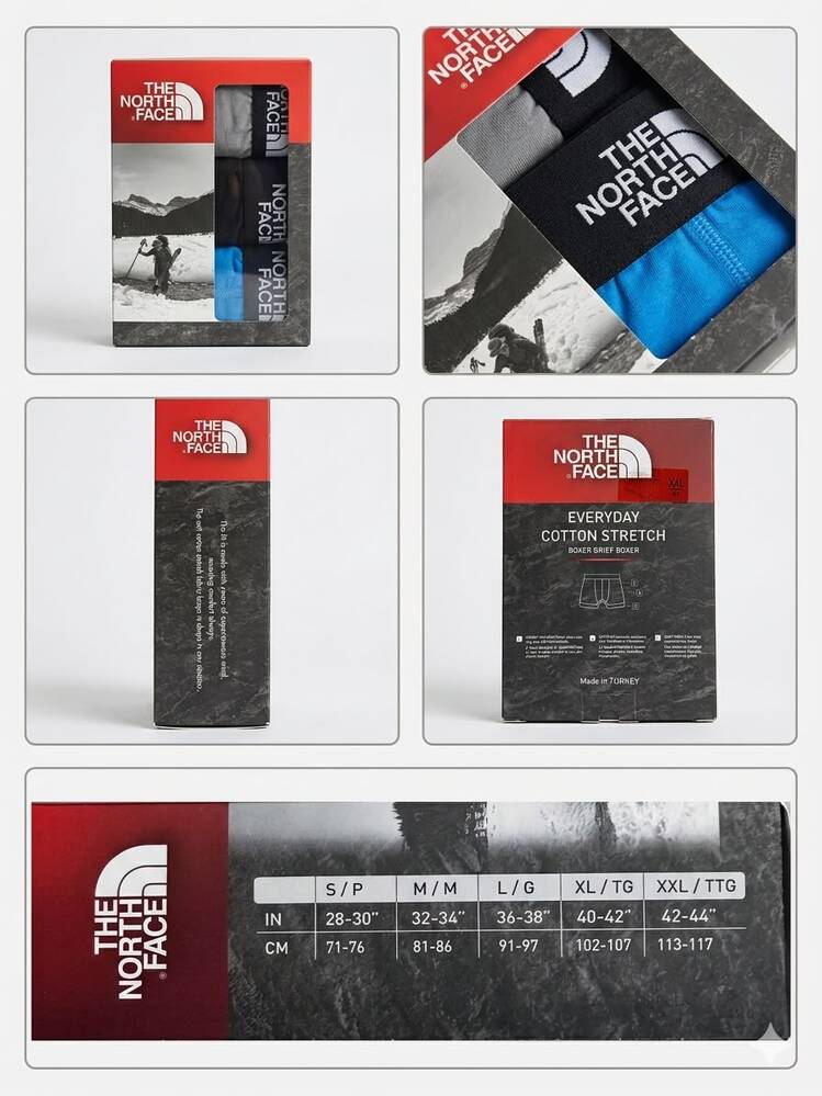 TNF Boxer 3'lü - Çok Renkli