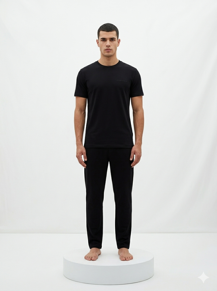 L. Benjamins Basic T-Shirt - Siyah