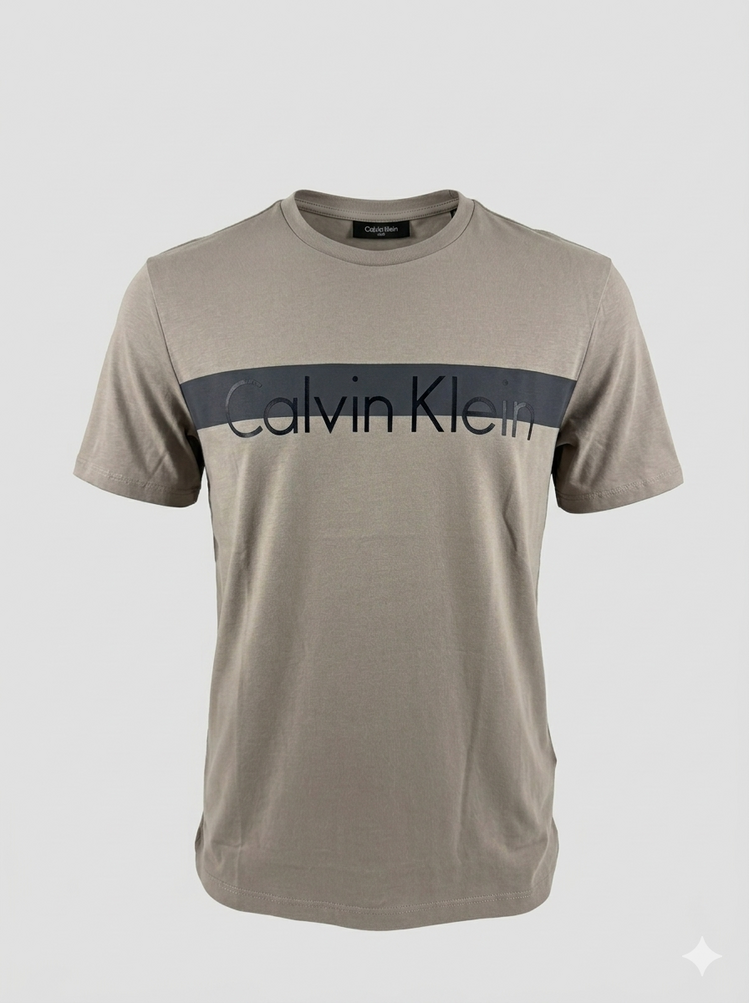 Calvin Klein Yarım Şerit Logo - Bej