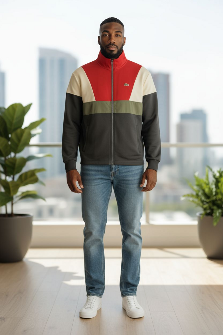 Iacoste Renkli Hırka - Turuncu