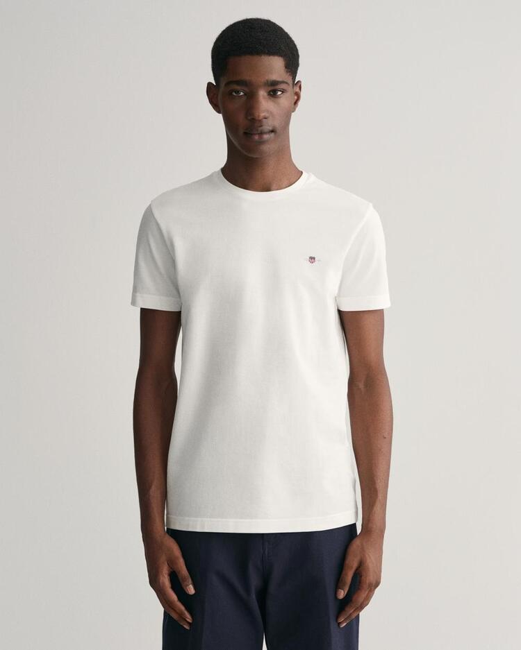 Gant New Nakış Logo T-Shirt - Beyaz