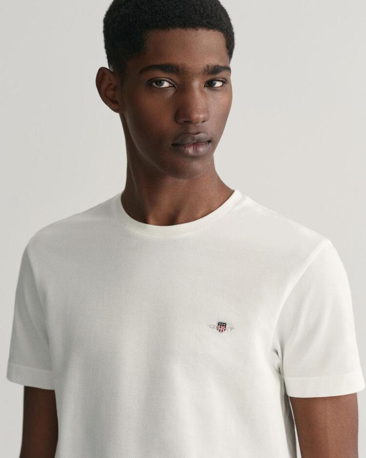 Gant New Nakış Logo T-Shirt - Beyaz